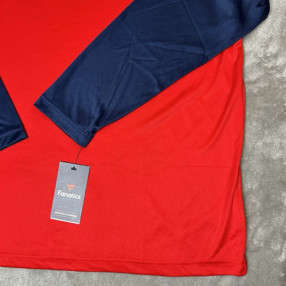 Washington Nationals 1/4-Zip Red Sweater Fanatics Quarter-Zip Pullover Men's 2XL